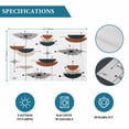 thumbnail image 6 of Navy Geometric Boho Placemats Set of 4, Bohemian Abstract Color Block Placemats for Dining Table, Place Mats for Kitchen Tabletop, Waterproof Wipeable Dining Table Mats Set, 6 of 9