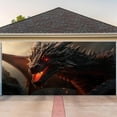 thumbnail image 2 of Decoración De Garaje Con Motivos De Dragones Decoración De Fondo De Garaje Con Dragones Para El Año Del Dragón Bronn Mural Decorado Con Motivos De Dragones 7 X 16 Pies, 2 of 6