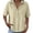 Beige, variant on Women'S Cotton Linen Collared Half Button Tops V Neck Henley Short Sleeve Curved Hem Shirts Loose Fit Solid Color Blouse Breathable Casual Shirt for Daily Wear Summer Going Out Sky Blue M