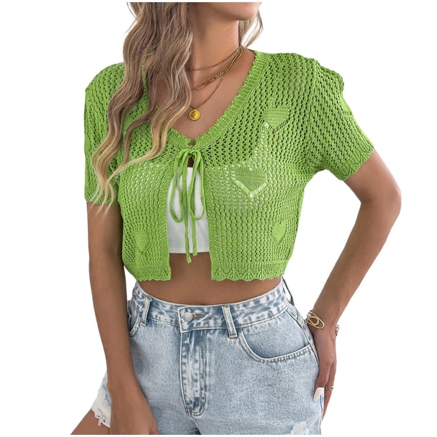 Tops de Color Sólido para las Mujeres Cuello Redondo Manga Corta Blusa Casual Camiseta Verano Suave, Blusas para las Mujeres Casual