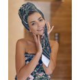 thumbnail image 7 of Navy Blue Flowers Towel Set of 3, Soft Microfiber Bath Towels, Hand Towel, Washcloths, Spring Floral Elegant Pastoral Botanical Quick-Dry Absorbent Towels for Bathroom Kitchen Hotel Beach Gym Spa, 7 of 7