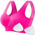 thumbnail image 2 of WAVSUF Women's Seamless Sports Bras with Removable Pads High Support Wirefree Daily Active Yoga Bras Pink Size S-5XL, 2 of 7