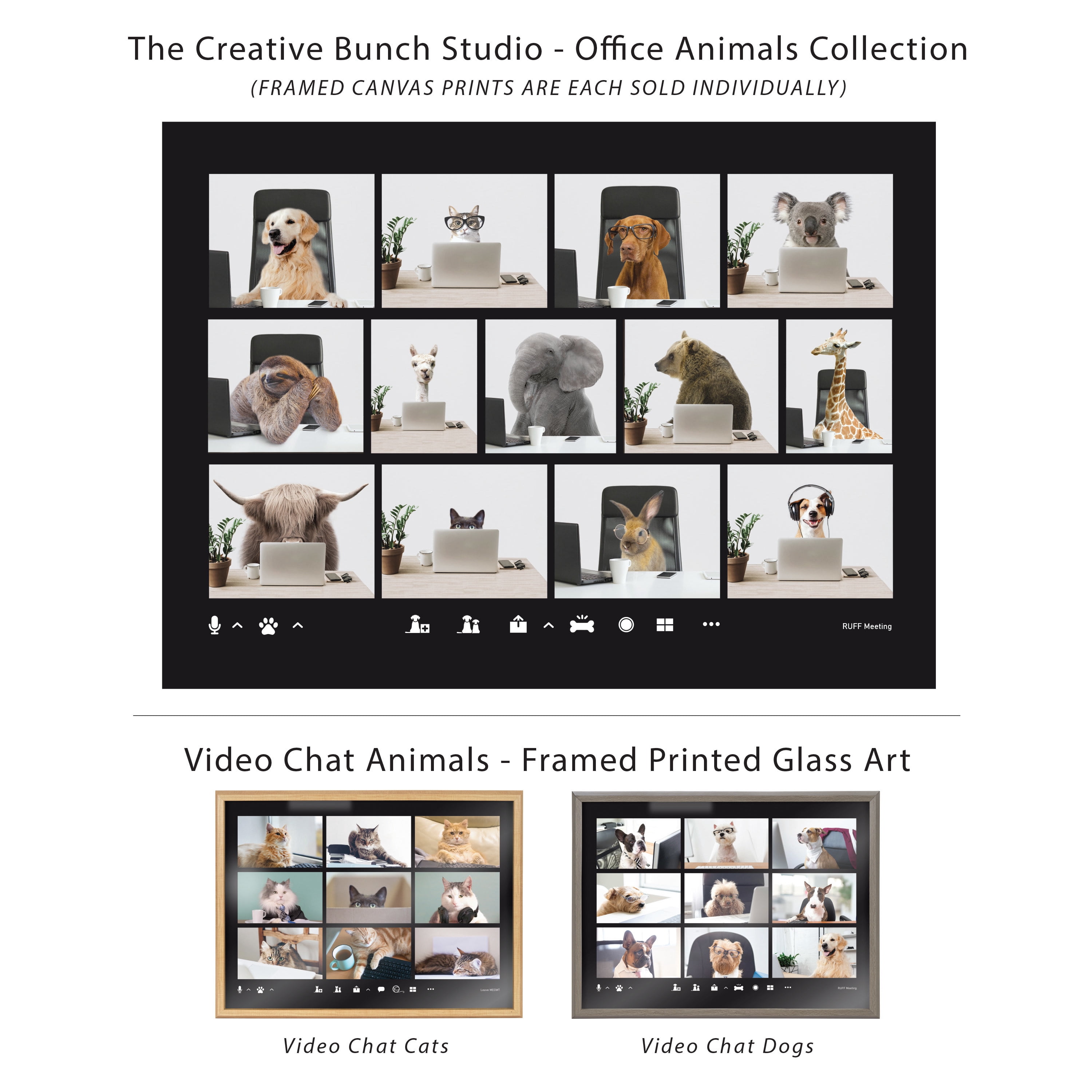 Kate and Laurel Sylvie I’m Cherise the Creative Cat Framed Canvas Wall Art by The Creative Bunch Studio, 18x24 Gray, Whitty Kitty Cat Office Art