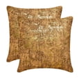 thumbnail image 2 of The HomeCentric Decorative Pillow Cases Gold 22"x22" (55x55 cm) Suede Foil, Grudge, Textured Throw Pillow Cover For Sofa, Solid Modern Style - Gold Gilded Glamour, 2 of 4