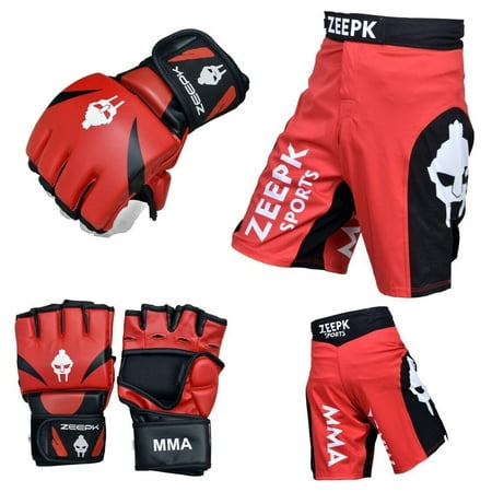 MMA GEAR UFC GLOVES GRAPPLING GLOVE UFC FIGHT KICK BOXING CAGE FIGHTER RED