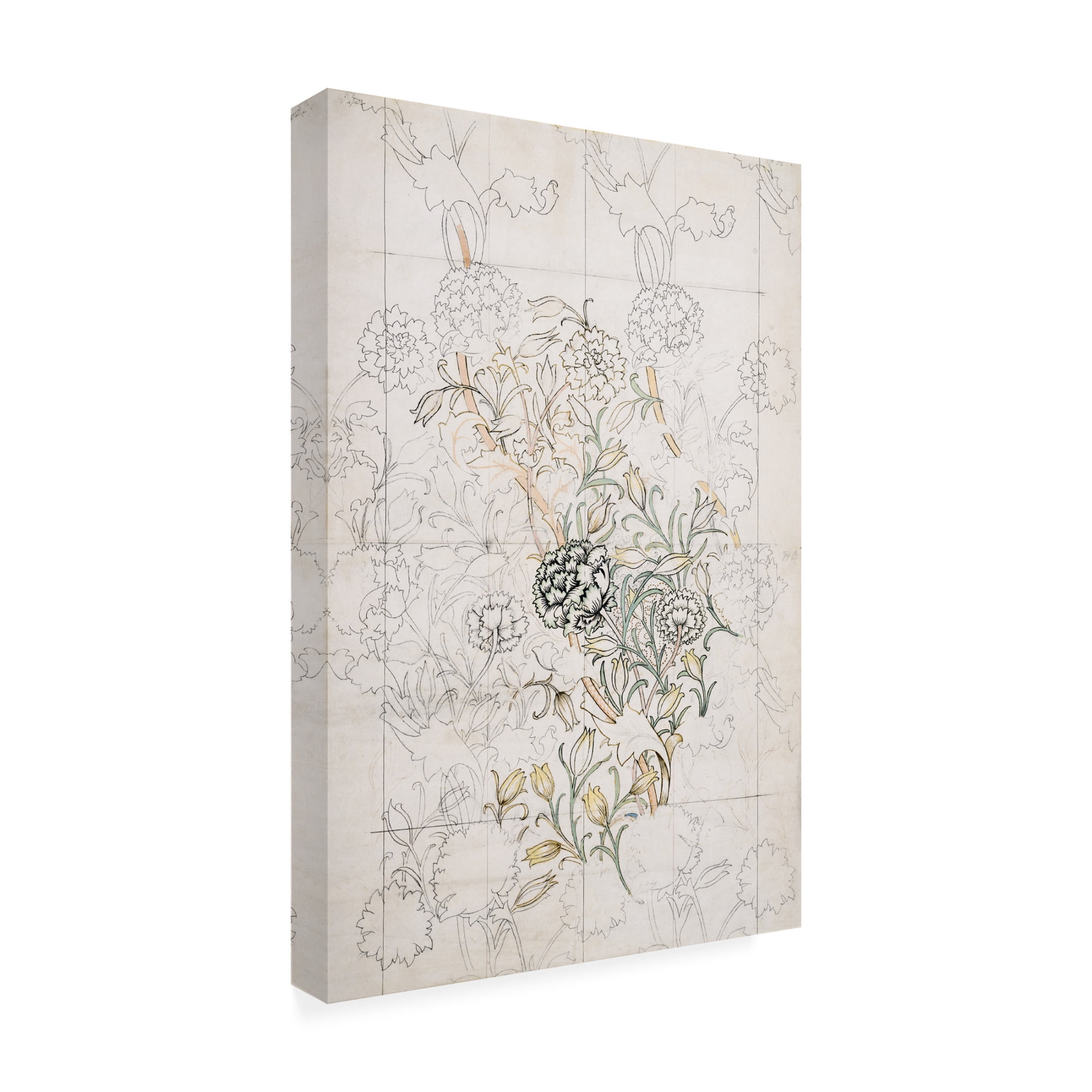 Trademark Fine Art William Morris Wm Morris Floral Pattern Studies V Canvas Wall Art