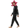thumbnail image 3 of Demogorgon Fuzzy Thermal Long Sleeve Hooded Jumpsuit Onesie Loungewear, Gray, 3 of 5