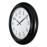 Infinity Instruments 24 Inch Classical Indoor Room Decorative Wall Clock, Black