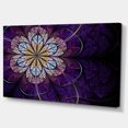 thumbnail image 2 of Blue and Pink Large Fractal Flower - Floral Canvas Art Print, 2 of 3