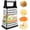 Black, variant on Professional Cheese Grater - Stainless Steel, XL Size, 4 Sides - Perfect Box Grater for Parmesan Cheese, Vegetables, Ginger - Dishwasher Safe - Black
