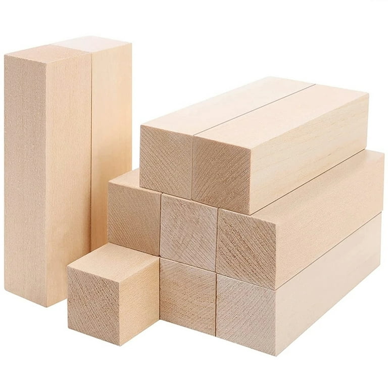 Lieonvis 10Pcs Basswood Carving Blocks,Whittling Blocks Basswood