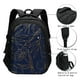 thumbnail image 3 of Balery Copper-Gold Gloss Outline Flower Mochila con carga USB para hombre y mujer - Mochila impermeable y antirrobo para laptop con puerto USB para viajes, trabajo, 3 of 7