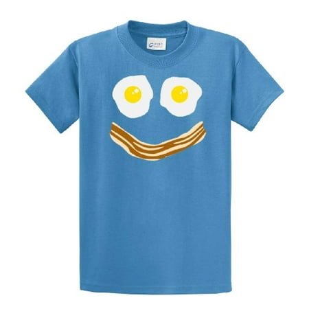 Bacon & Eggs Smiley Face T-shirt-carolina-small (Best Chickens For Brown Eggs)
