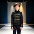 thumbnail image 7 of LYHaoo Boys Halloween Long Sleeve Jacket Stand Collar Dress Up Jacket Coat for Kids Party Performance Outfits(15-16 Years), 7 of 7