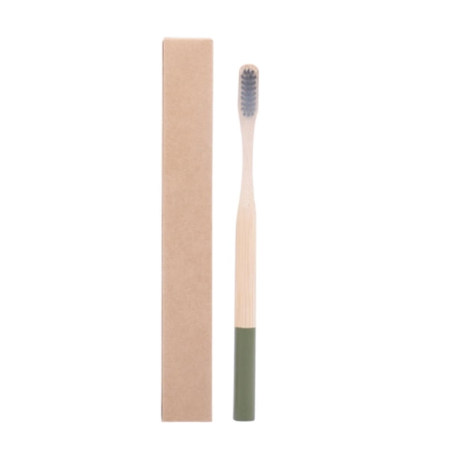 Seitruly Cepillo de de portátil para adultos, cepillo de con cerdas de carbón, cepillos de reutilizables de bambú cuidado de los oídos ejercito verde Seitruly HA6697-07B