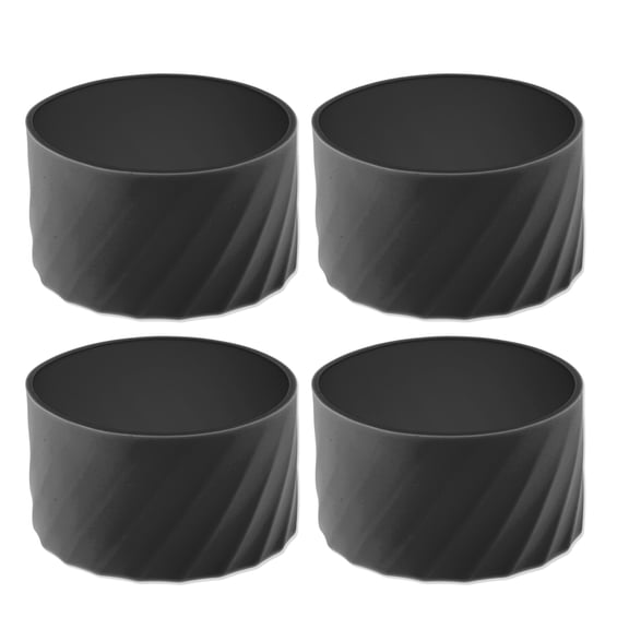 Unique Bargains 4 Pcs Portable Fit For 40oz Anti-Fall Round Water Bottle Boot for Home Black