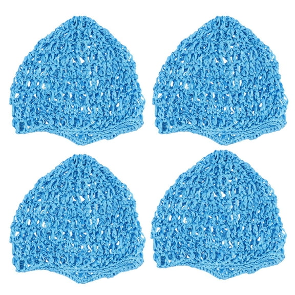 PATKAW 4 Pcs Mesh Crochet Lady Hair Net Women Mesh Hat Female Hair Net Snood Hat