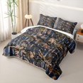 thumbnail image 3 of Erosebridal Navy Rustic Branch Quilt Full for Women Men, Camo Plant Print Full Bedspread Sets, 3pcs, 3 of 7
