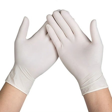 

50/100 Pairs Disposable Latex Gloves Safety Anti-slip for Household Kitchen Cleaning 50 Pairs