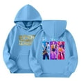 thumbnail image 1 of Moonsky Sudadera con capucha y cordón HUNTRX, estampado de grupo de chicas coreanas, jersey corto, suave y cómodo, top de manga larga para primavera y otoño.,Azul,110, 1 of 4