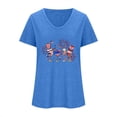 thumbnail image 3 of Camisetas de Cuello Redondo Impreso Gradiente de las Mujeres, Manga Corta Casual Top para el Uso Diario, 3 of 5