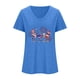thumbnail image 2 of Camisetas de Cuello Redondo Impreso Gradiente de las Mujeres, Manga Corta Casual Top para el Uso Diario, 2 of 5