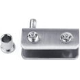 thumbnail image 2 of 2 Pcs Charnières de Porte en Verre, Acier Inoxydable Sans Perçage Pivot Pince de Porte en Verre Kits, Adapté pour Porte Simple en Verre de 5-8mm, 2 of 5