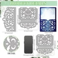 thumbnail image 2 of Troqueles de corte de metal con borde floral para invitaciones de boda, troqueles de corte con marco de encaje, plantillas de corte, 2 of 9