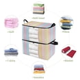thumbnail image 4 of Foldable Clothes Storage Bags Clothes Organizer Bin with Clear Windows for Clothes Bedding Stripe Background, 4 of 6