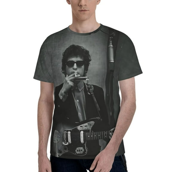 Men's T-Shirts BOB DYLAN-8 Short Sleeve Crew Neck T Shirts Tee Tops For Men XL