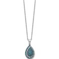 thumbnail image 2 of 14K White Gold Blue And Diamond Teardrop 18 In. Necklace (18 X 12) Made In India pm4686-050-wa, 2 of 5