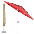 thumbnail image 1 of Yescom 11 Ft 3 Tier Patio Umbrella with Protective Cover Solar LED Crank & Tilt Home, 1 of 11
