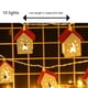 thumbnail image 3 of Guirnalda de luces de madera de 2 m con diseño de árbol de Navidad hueco | Luces LED blanco cálido | 10 casas | Alimentación por batería o USB, 3 of 5