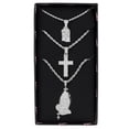 thumbnail image 4 of Deck Your Neck with This Iced Out Selection of Layered Hip Hop Word Pendents on Twisted Rope Chains. Elevate Your Look - Shout Out Your Vibe! - GJM Neck 294 SILVER, 4 of 4