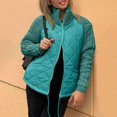 thumbnail image 2 of HAJWOH Womens Puffer Jacket Lightweight Knit Patchwork Zip Up Long Sleeve Quilted Jackets Warm Winter Outerwear 2026, 2 of 7