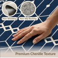 thumbnail image 6 of ODIKA 5'x7' Navy Blue Geometric Lattice Design Washable Area Rug Intricate Hexagonal with Ornate Border Non-Slip, Low Pile, Stain Resistant for Guest Room, Lounge, Apartment, 6 of 7