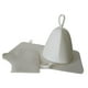 thumbnail image 1 of 3 uds Sauna sombrero estera guante accesorios de baño Anti calor casa de baño reutilizable blanco Cola Kits de sauna, 1 of 7