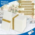 thumbnail image 2 of NOGIS 50 Pack Gold Paper Dinner Napkins with Built-in Flatware Pocket Disposable Paper Hand Napkins for Parties, Weddings, Events Linen-Feel 16x16 inches, 2 of 7