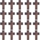 thumbnail image 1 of 100 cuentas de madera con forma de cruz, pequeñas cruces de bolsillo, rosario de madera natural, crucifijo, dijes para Pascua., 1 of 9