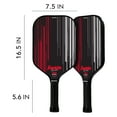 thumbnail image 3 of Franklin Sports Pro Signature Pickleball Paddles - 13mm Poly Core - Red - 8oz, 3 of 7