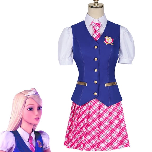 Barbie : Princesa Encanto Escuela Uniforme Cosplay Disfraces Niña JK Halloween Ropa De Fiesta