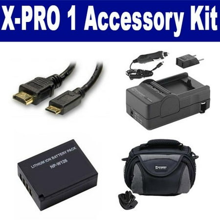 Fujifilm X-Pro 1 Digital Camera Accessory Kit includes: ACD403 Battery, SDC-26 Case, HDMI3FM AV & HDMI Cable, SDM-1554