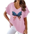 thumbnail image 1 of Birdeem T-Shirts Imprimés à Col en V pour Femmes, Blouses Confortables et à la Mode, 1 of 6