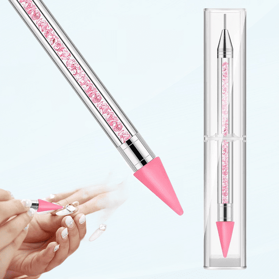 Nail Rhinestone Picker Dotting Pen, Wax Pencil for Rhinestones, Dual-ended Rhinestone Gems Crystals Studs Picker Wax Pen for Nail Art DIY Decoration