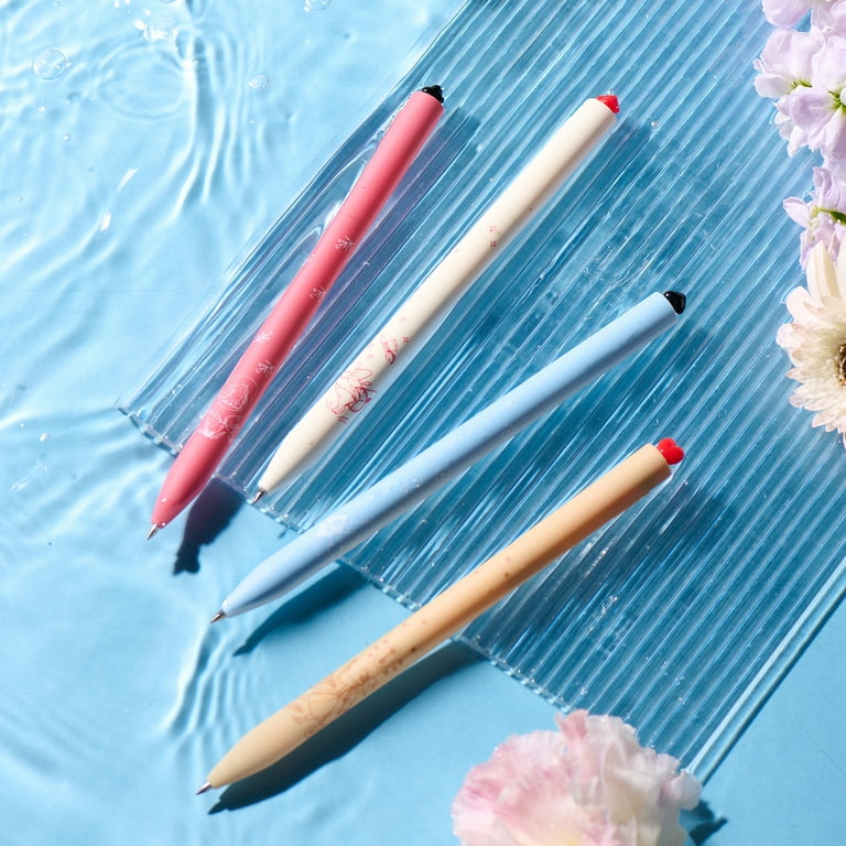 Kaco FIRST Gel Pens Cute Stationery Black Ink 4 Pieces Wonderland