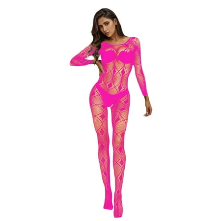 Womens Lingerie 1 Piece Sexy Bodysuits Women Lace Bodysuit Sexy Crotchless Lingerie for Women One Size