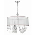 thumbnail image 4 of Five Light Chandelier In Minimalist Style 24 Inches Wide By 23 Inches High-Polished Chrome Finish    -Traditional Installation Crystorama Lighting, 4 of 10