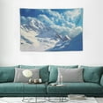 thumbnail image 2 of Creowell  Mountain Tapestry, Mountain Landscape Ski Slope Winter Seasonal Sport Telfer and Snowboarding Image, Wide Wall Hanging for Bedroom Living Room Dorm,60x40 Inch, White Blue 60x40in, 2 of 7