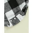 thumbnail image 6 of Baby Boy Girl Plaid Flannel Romper 3M 6M 12M 18M Sweatshirt Onesie Crewneck Oversized Long Sleeve Bodysuit Outfit, 6 of 9