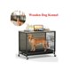 thumbnail image 2 of 27-pulgada dog crate muebles: de madera dog kennel con wheels y double door, decorative pet house con removable tray - moderno end mesa metal dog cage para sala de estar, dormitorio, y outdoors, 2 of 9